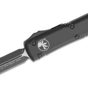 Microtech – 122-1T – Ultratech Tactical – OTF Auto – Black Dagger – 6061-T6 Aluminum – Black