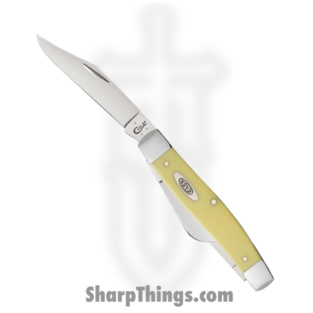 Case Cutlery – CA00203 – Large Stockman – Folding Knife – Carbon Steel Polished Clip/Sheepfoot/Spey – Synthetic – Yellow